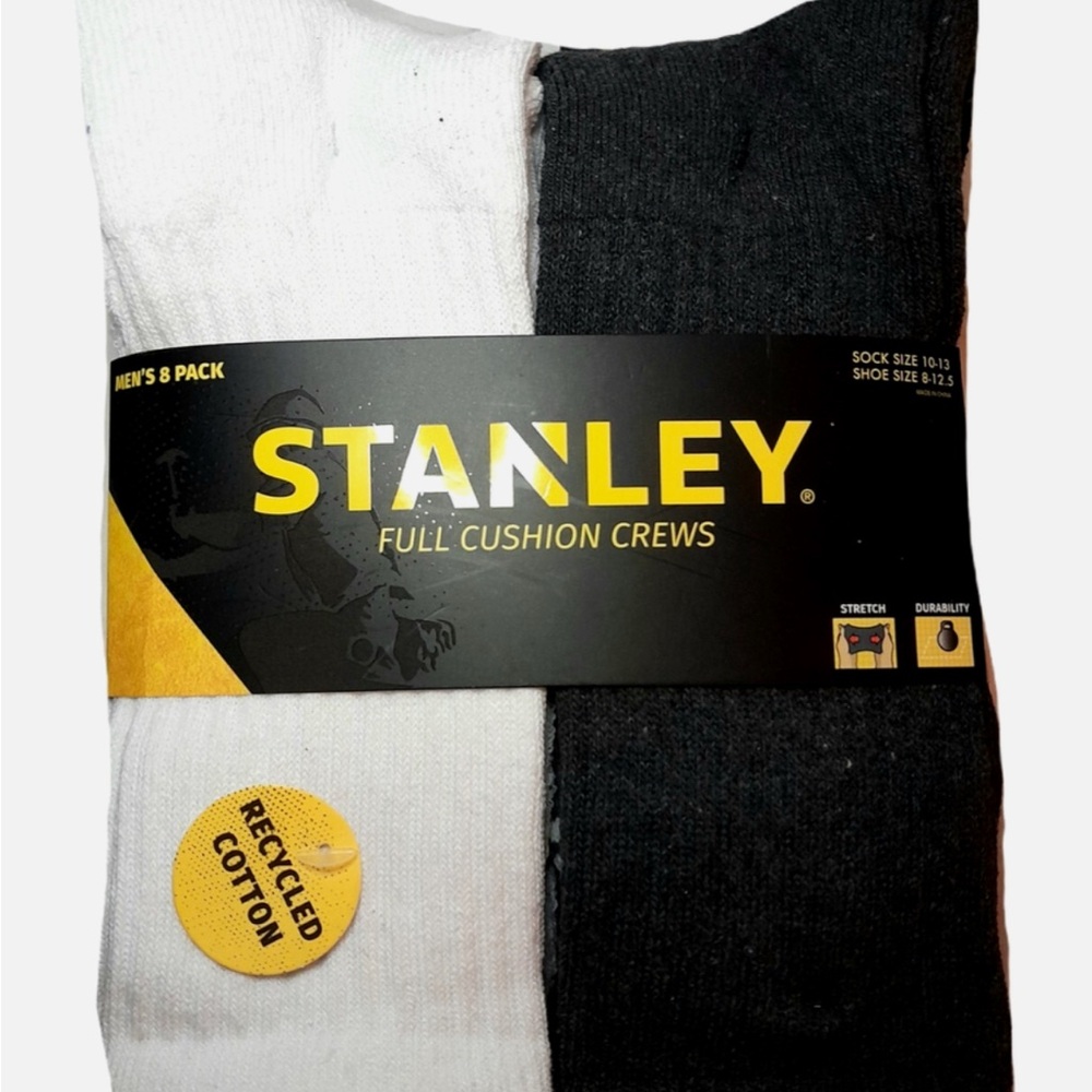 Stanley Athletic Socks Black and White Performance Comfort